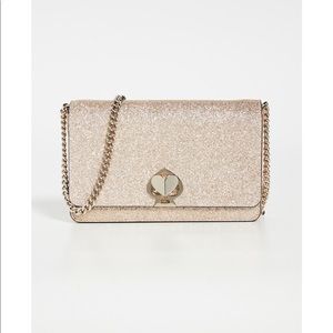 Kate Spade Nicola Shimmer Twistlock Chain Wallet